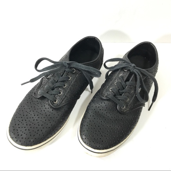 Vans Shoes - VANS Black Perforated Sneakers Women’s Size 9